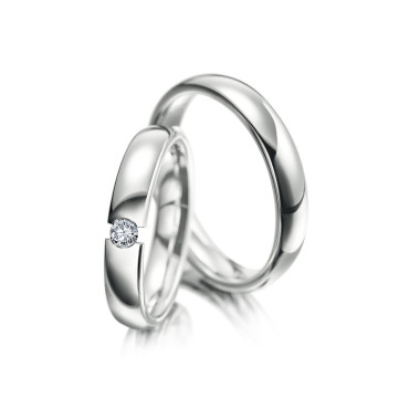 Ringe, Weißgold, Meister Trauringe Classics