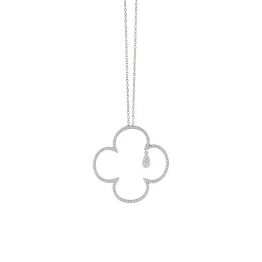 Halsschmuck, Weißgold, Al Coro Icon Collier