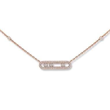         Roségold, Halsschmuck, Messika Move Classique Baby Pavé Halskette