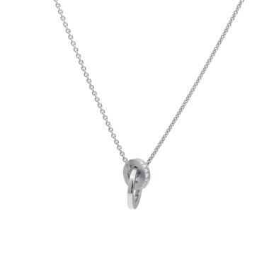 Halsschmuck, Platin, Schmuckwerk Anhänger Saturn mit Halskette