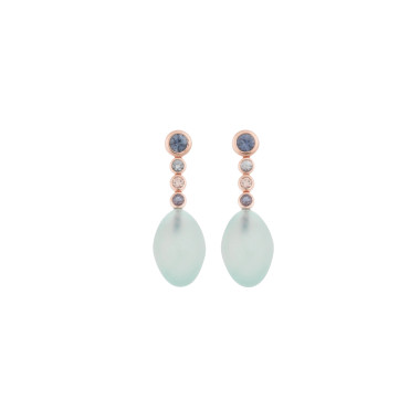         Roségold, Ohrringe, Bron Confetti Ohrschmuck