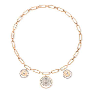 Halsschmuck, Roségold, Messika Lucky Move Charms Choker Kette