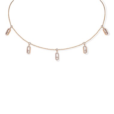 Halsschmuck, Roségold, Messika Move Uno Choker Kette mit Quasten