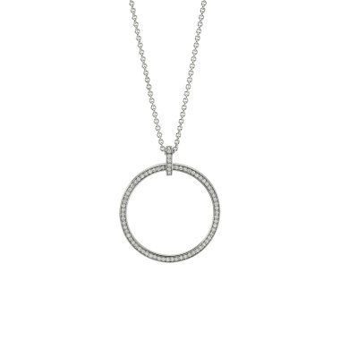 Halsschmuck, Platin, Schmuckwerk Anhänger Saturn mit Halskette