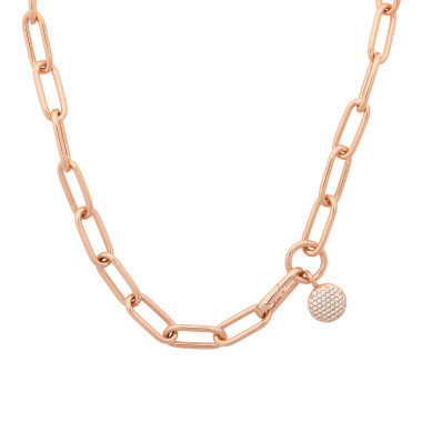 Halsschmuck, Roségold, Bron Stardust Halskette mit Anhänger 