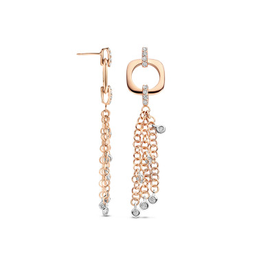 Ohrringe, Roségold, Bigli Elements Ohrringe