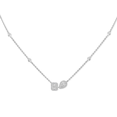Halsschmuck, Weißgold, Messika My Twin Toi & Moi Halskette