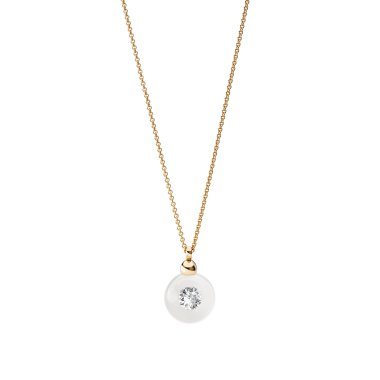 Halsschmuck, Rotgold, Schmuckwerk Halskette Glasklar