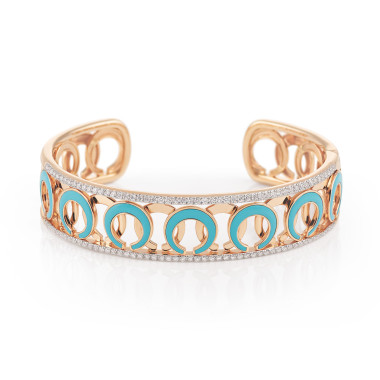 Armschmuck, Weißgold, Al Coro Mezzaluna Armreif