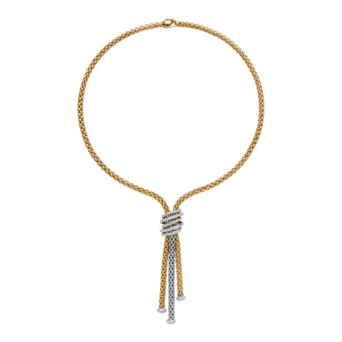 Halsschmuck, Weißgold, FOPE Solo Halskette mit Diamanten