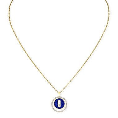 Halsschmuck, Gelbgold, Messika Lucky Move Halskette KM Lapislazuli