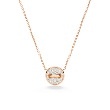 Halsschmuck, Roségold, Pomellato Pom Pom Dot Halskette mit Anhänger
