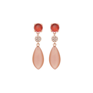         Roségold, Ohrringe, Bron Catch Ohrhänger