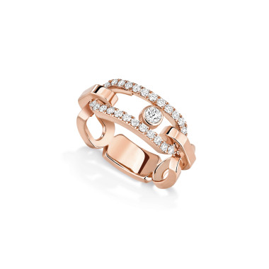 Ringe, Roségold, Messika Move Link Diamantenring