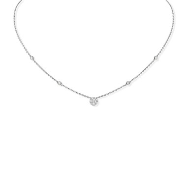 Halsschmuck, Weißgold, Messika Joy XS Collier