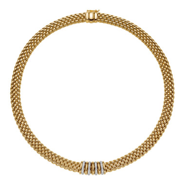 Halsschmuck, Weißgold, FOPE Panorama Collier mit Diamanten