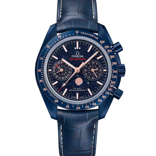 Omega - Speedmaster Moonwatch Co-Axial Master Chronometer Moonphase Chronograph Blue Side of the Moon