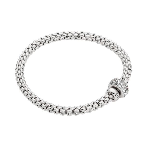         Weißgold, Armschmuck, FOPE Eka Flex'it Armband mit Diamantpavé