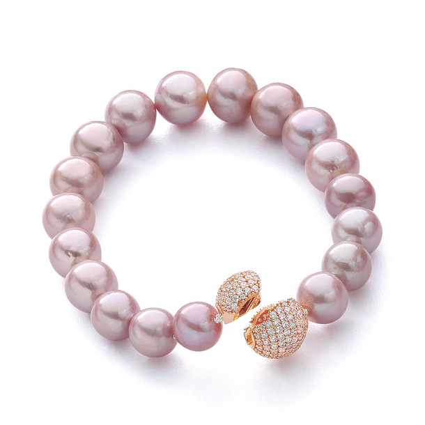         Silber rot/rosé-vergoldet, Armschmuck, Hesse Perl-Armband