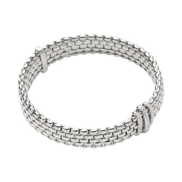         Weißgold, Armschmuck, FOPE Eka Flex'it Armband mit Diamantpavé