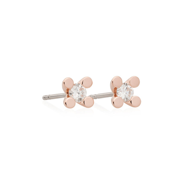         Roségold, Ohrringe, Bron Phlox Ohrstecker