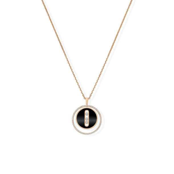         Roségold, Halsschmuck, Messika Lucky Move MM Onyx Halskette