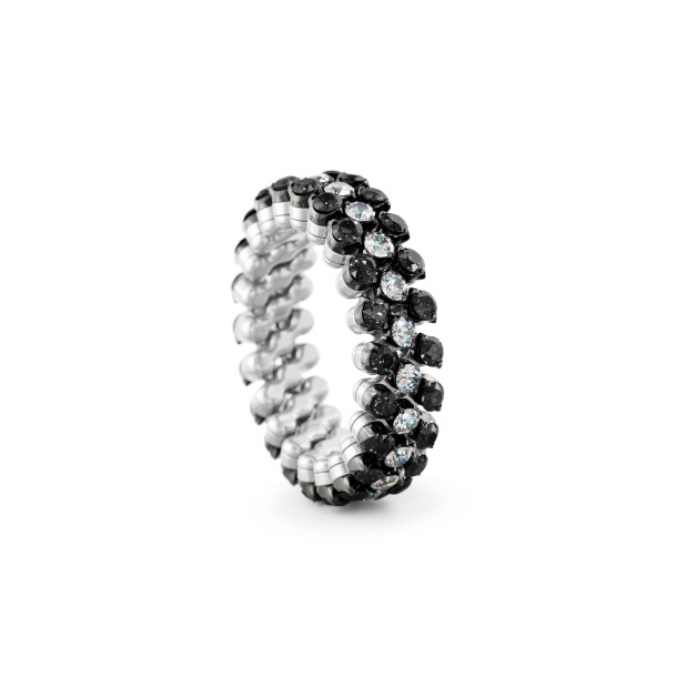         Weißgold + Weißgold, schwarz rhodiniert, Ringe, Serafino Consoli Brevetto Multi-Size Ring