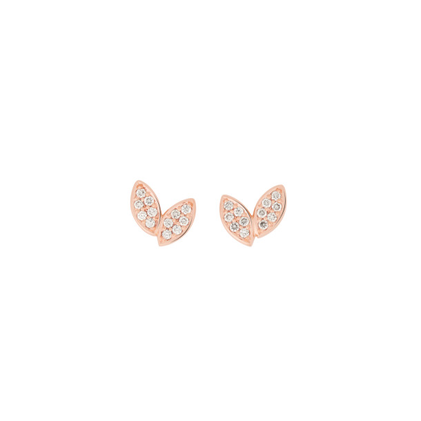         Roségold, Ohrringe, Bron Poppy Petal Ohrschmuck