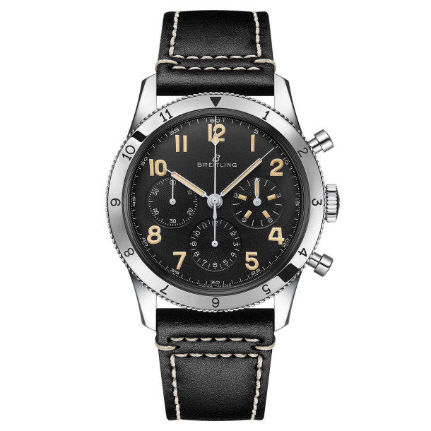         Handaufzug, Breitling AVI Ref. 765 1953 Re-Edition
