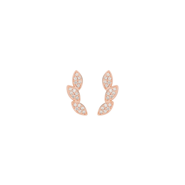         Roségold, Ohrringe, Bron Poppy Petal Ohrschmuck