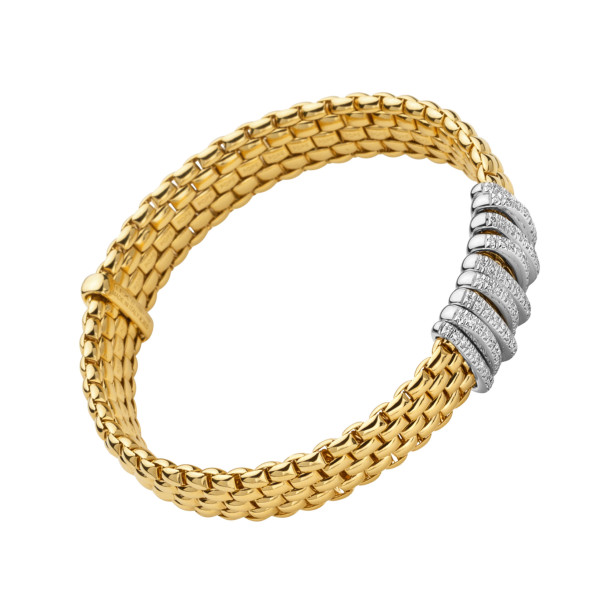         Weißgold, Armschmuck, FOPE Eka Flex'it Armband mit Diamantpavé