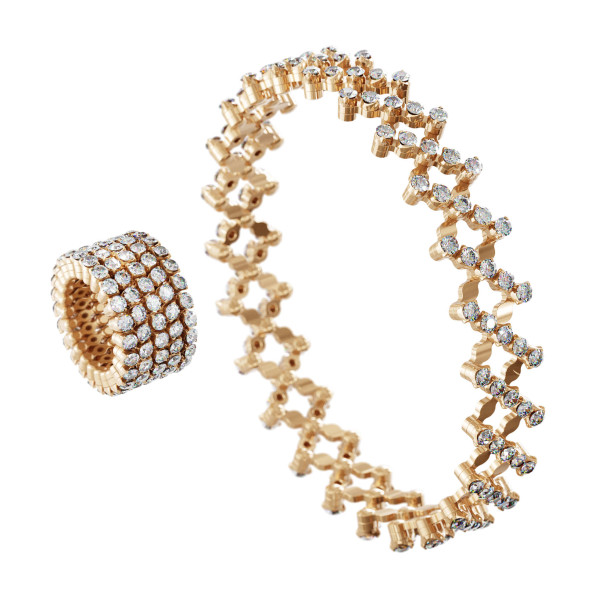         Roségold, Ringe, Serafino Consoli Serafino Multi-Size Ring und Armreif
