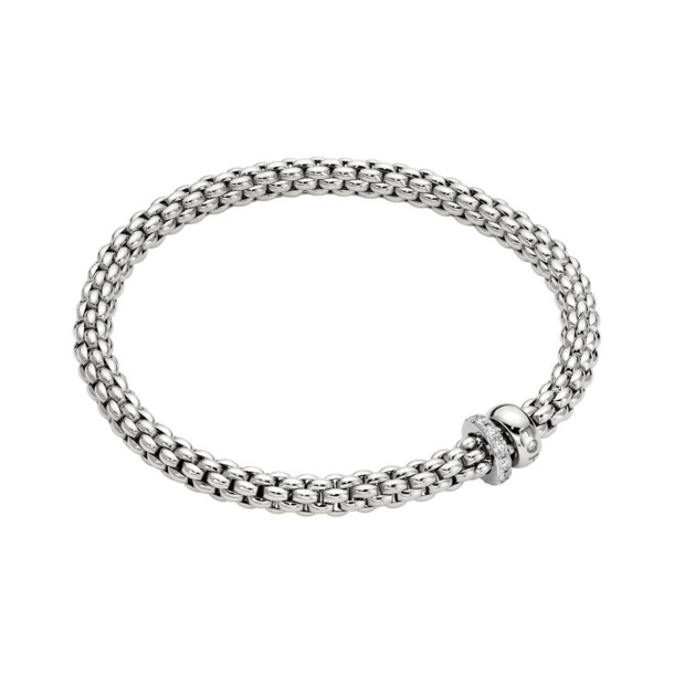         Weißgold, Armschmuck, FOPE Eka Flex'it Armband mit Diamantpavé