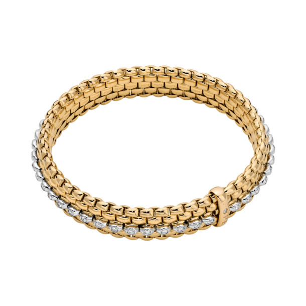         Weißgold, Armschmuck, FOPE Eka Flex'it Armband mit Diamantpavé