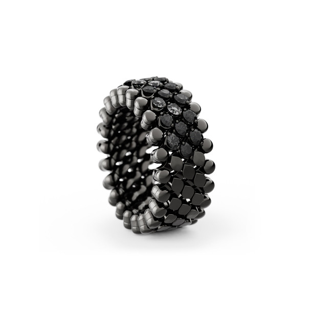         Weißgold, schwarz rhodiniert, Ringe, Serafino Consoli Brevetto Multi-Size Ring