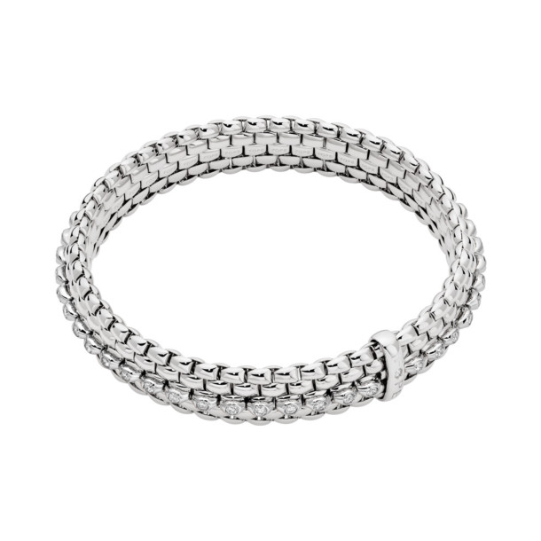         Weißgold, Armschmuck, FOPE Eka Flex'it Armband mit Diamantpavé