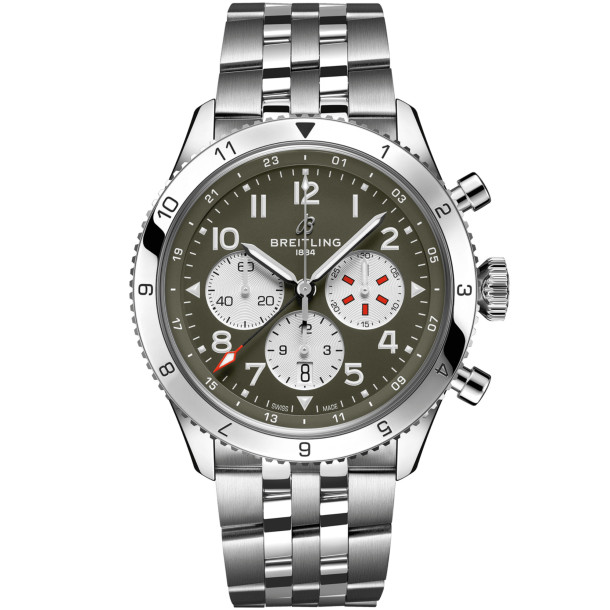         Automatik, Breitling Super AVI B04 Chronograph GMT 46 Curtiss Warhawk