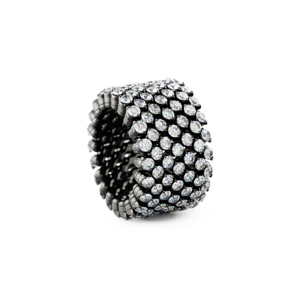         Weißgold, schwarz rhodiniert, Ringe, Serafino Consoli Brevetto Multi-Size Ring