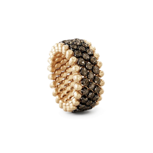         Roségold + Roségold, schwarz rhodiniert, Ringe, Serafino Consoli Brevetto Multi-Size Ring