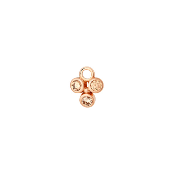         Roségold, Ohrringe, Bron Confetti Einhänger