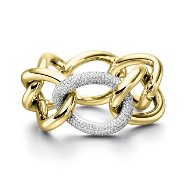         Gelbgold, Armschmuck, IsabelleFa Armband "Grace 39 Pavé"