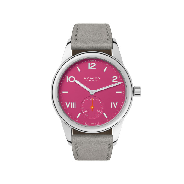         Handaufzug, NOMOS Glashütte Club Campus deep pink