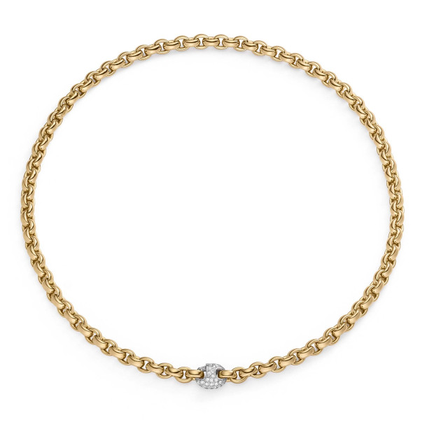        Roségold, Halsschmuck, IsabelleFa Collier "ChaCha 6" Pavéclasp