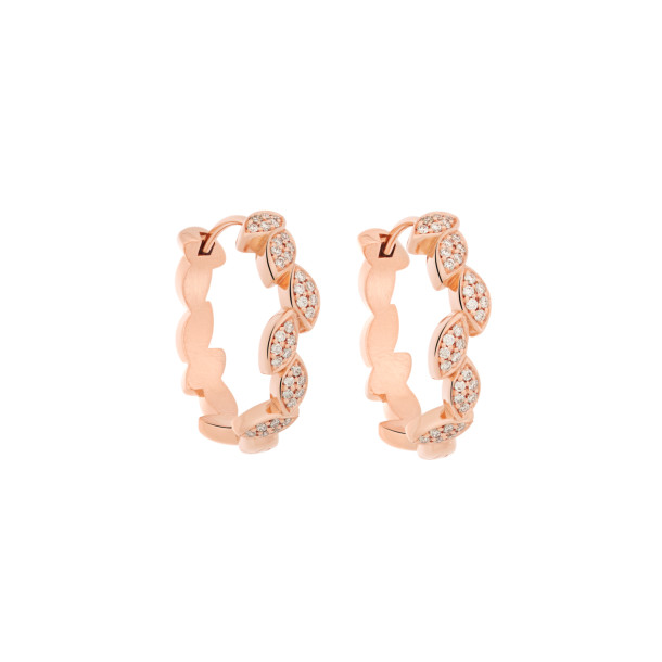        Roségold, Ohrringe, Bron Poppy Petal Ohrschmuck