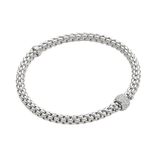         Weißgold, Armschmuck, FOPE Eka Flex'it Armband mit Diamantpavé