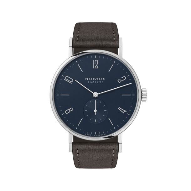         Handaufzug, NOMOS Glashütte Tangente 38 nachtblau