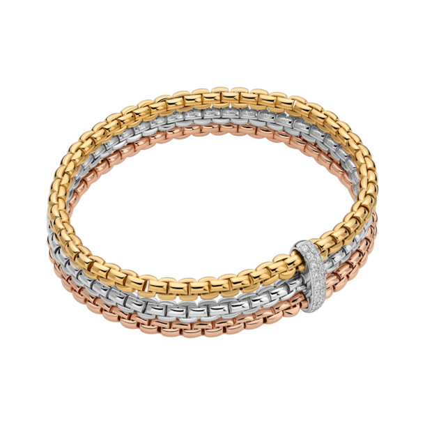         Weißgold, Armschmuck, FOPE Eka Flex'it Armband mit Diamantpavé
