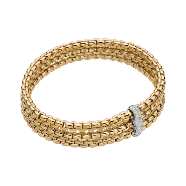         Weißgold, Armschmuck, FOPE Eka Flex'it Armband mit Diamantpavé