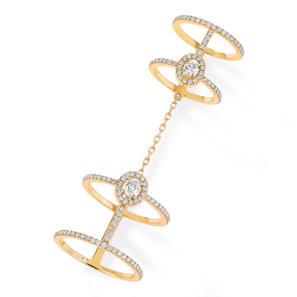         Gelbgold, Ringe, Messika Glam'Azone Double Pavé Ring
