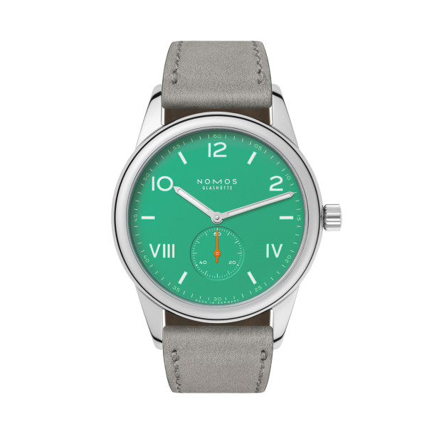         Handaufzug, NOMOS Glashütte Club Campus 38 electric green